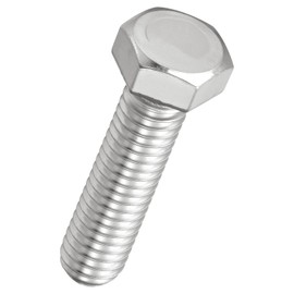 Kozelo 10 Pcs Hex Head Screws Bolts - [3/8"-16x1-1/2] 304 Stainless Steel Grade A2-70 Fully Threaded Hex Tap Hexagon Head Machine Bolts Right Hand External Hex Drive, Silver