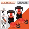 BLACK+DECKER BDX1021 8-Piece Ratchet Strap and Soft Loop Kit with