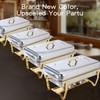 Chafing Dish Set with Gold Frame, 9 Qt Stainless Steel