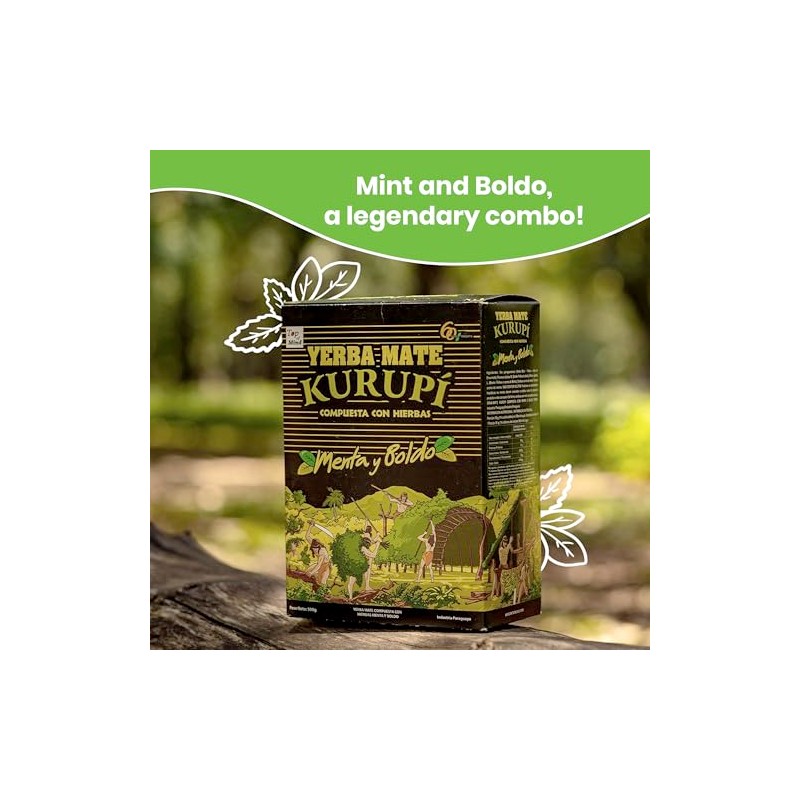 Kurupi Menta Boldo Yerba Mate 500 g (1.1 lbs)