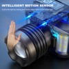 LED Headlamp with Motion Sensor Waterproof USB Rechargeable Headlight Zoomable