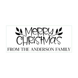 Merry Christmas Stamp with Custom Name | Spread Festive Joy | Printy 4914, Size 1" x 2-1/2" | Ideal for Holiday Cards, Gift Tags, Envelopes