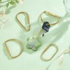 UNICRAFTALE 6Pcs 3 Styles Letter D/Teardrop/Oval Keychain Holder Gold Screw