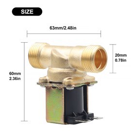 SWAWIS 1/2 Inch Solenoid Valve 230 V Brass Water Valve Electric Solenoid Valve Water with White Lid for Water Control, Pack of 2