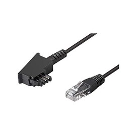 Goobay 51235 TAE-F Cable for DSL/VDSL, Black, 10m Length