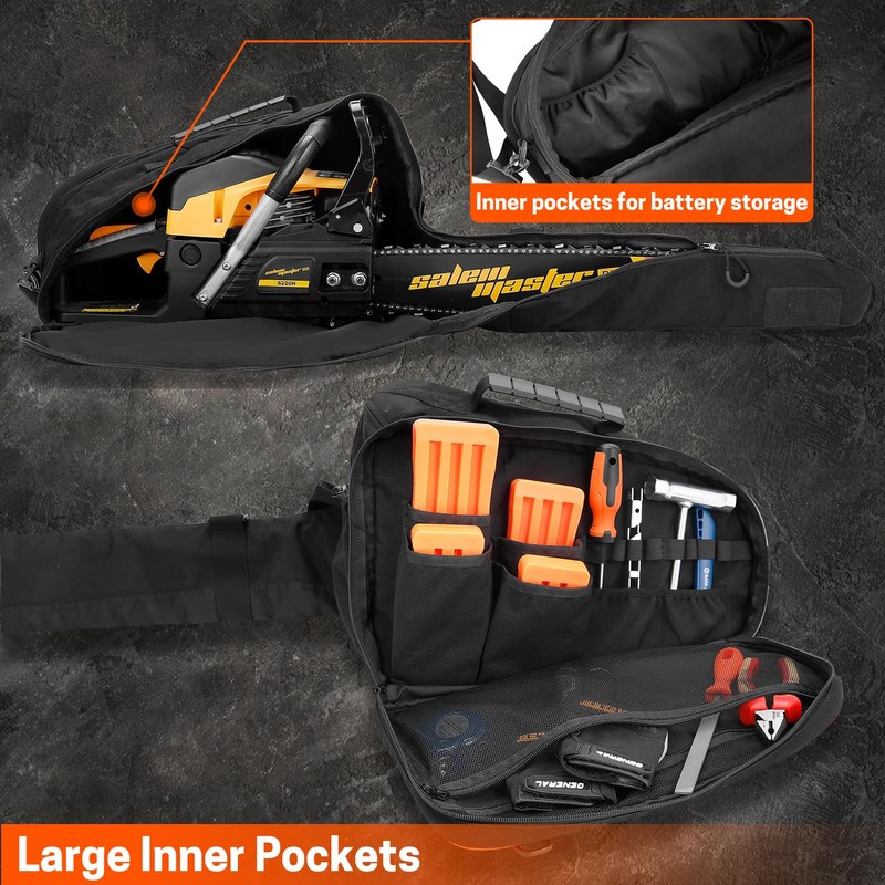 YARADMARIS Chainsaw Carrying Case, Full Protective Chainsaw Storage Bag, Foldable