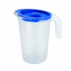 Lacor 66945 Jug with Lid, Polycarbonate, 1 L, White/Opulent Garden