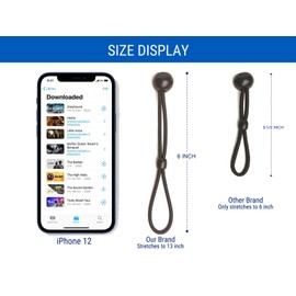 IVYSUN Shade Parts Bungee Kit, Extra Long/6-Inch Length, Weather Resistance, for Coolaroo Exterior Roller Shades, Sun Shade, Outdoor Blind (Brown,1 Set)