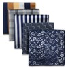S&W SHLAX&WING Pack of 5 Assorted Handkerchiefs for Men Square