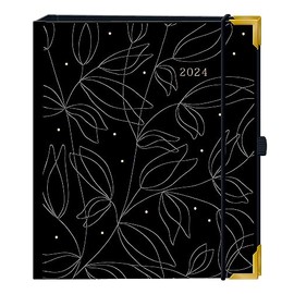 Terminplaner A5 Premium 2024 Black: Premium-Terminplaner