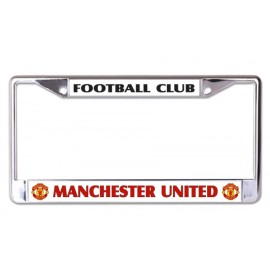 FOOTBALL CLUB MANCHESTER UNITED USA MADE CHROME LICENSE PLATE FRAME