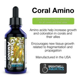 Brightwell Aquatics CoralAmino - Amino Acid Complex for Coral Coloration & Growth, 250ml