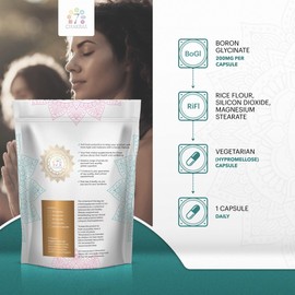 7C Boron | 60 High Strength Boron Supplement - 200mg Boron Glycinate per Serving | Boron Supplements | Non-GMO, Gluten & Allergen Free | Manufactured in The UK