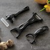 Shimomura Kogyo Verdun Black VB-603 Vegetable Peeler and Slicer, Antibacterial,