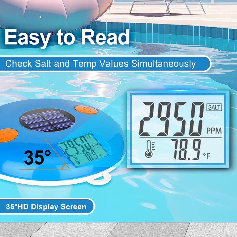 Pool Salt Tester | Floating Salinity Meter - Salt Test