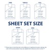 Swift Home Ruffled Hem Microfiber 3-Piece Sheet Set, Double Brushed