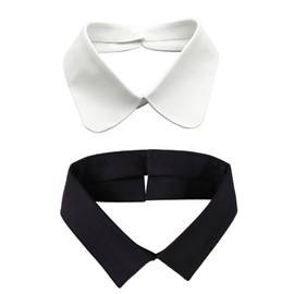 2Pcs Detachable False Lapel Necklace Set for Women Friend Blouse Collar Fake Doll Collar Jewelry Birthday Gift-A style-1