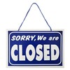 5 x Open Closed Sign Hanging Reversible High Contrast Blue