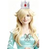 Blonde Princess Wavy Wig Long Thick Hair Side Bangs Cosplay