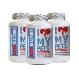 I LOVE MY PETS LLC I LOVE MY PETS LLC cat Mineral Supplement - PET Ultra Vitamins - Dogs Cats Health - Best Benefits - Vitamin e for Cats - 270 Treats (3 Bottles)