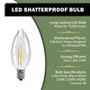 612 Vermont Shatterproof LED Window Candle Replacement Bulbs, Warm White
