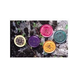 Set of 5 Round Rucherst BCHEN Holder Available in Various Colours, Approx. 12 cm, made from wood