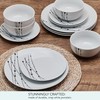 Studio Nova Linear Symphony 12 Piece Dinnerware Plate Bowl Set,