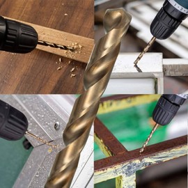 10-Piece Cobalt-Enhanced Drill Bit Set - 135° Split Point HSS Twist Bits for Hardened Metals (Stainless Steel/Cast Iron) & Wood/Plastic, 2.0mm Anti-Corrosion Multi-Material Drilling Kit