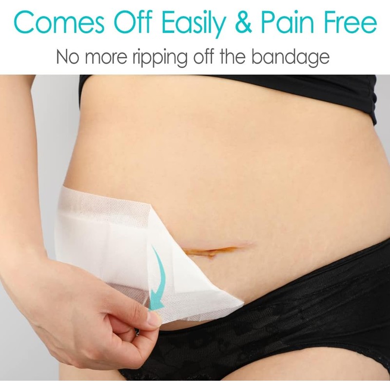 10 Pcs Extra Long Adhesive Island Dressing 4"x14" Bandage Bordered