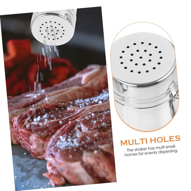 SHOWERORO 3pcs Stainless Steel Powdered Sugar Shaker Baking Duster Lid