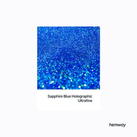 Biodegradable Glitter Sapphire Blue Holographic Ultra Sparkle Eco Friendly Plant-Based Bio Ultrafine for Face Body Hair Craft Resin Festival Makeup Eyeshadow 100g / 3.5oz