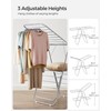 SONGMICS Clothes Drying Rack, Foldable 2-Level Laundry Drying Rack, Free-Standing