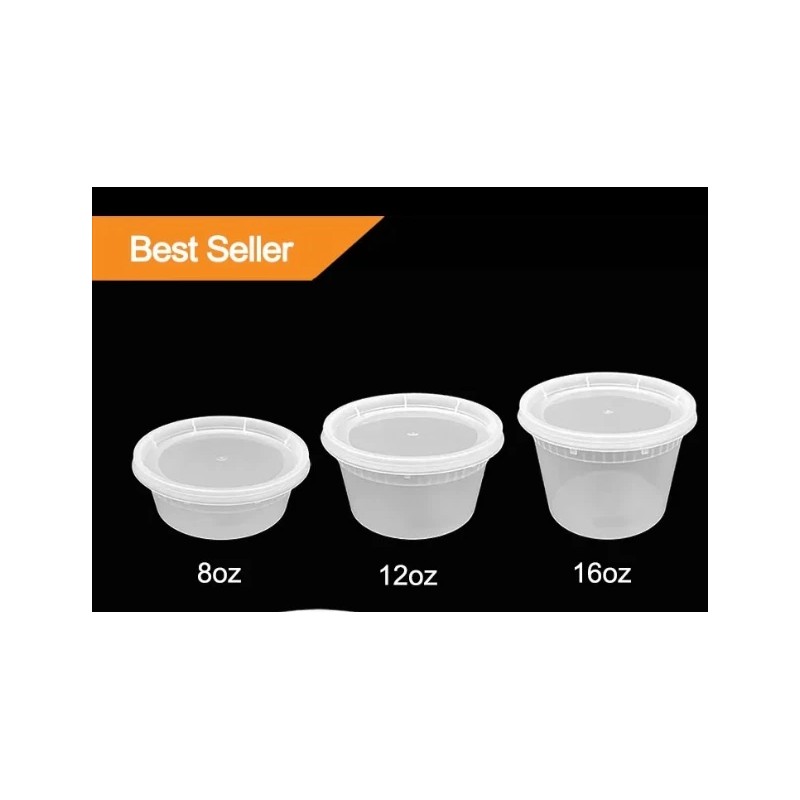 JCC 96 Deli Containers with Lids - 8oz, 12oz, 16oz,
