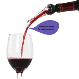 Aerating Pourer/Decanter Spout (Black) for Red Wine Convenient and Stylish