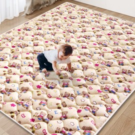 Vibe bear Vibe bear Baby Play Mat 71" X 59", Premium Thicker Foam One-Piece Crawling Mat, Extra Large Anti- Slip Crawling Mat Activity Playmats for Babies,Toddlers, Infants, Play & Tummy Time