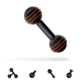 xsaaczm 1'' Ball/25mm Aluminum Alloy Double Ball Adapter Compatible with Ram Mounts B Size Double Socket Arm Any B-Size 25mm/1'' Brackets.Expandable for GPS Devices (25mm to 25mm Aluminum Adapter)