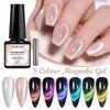 Four Lily Cat Eye Gel Nail Polish Set of 8