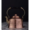 DEMMEX Heavy Gauge 1mm Thick Engraved Solid Copper Tea Pot