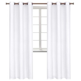BGment Room Darkening Curtains 84 Inches Long - Grommet Thermal Insulated Drapes Window Treatment Curtains for Bedroom, 2 Panels, 42 x 84 Inch, Pure White