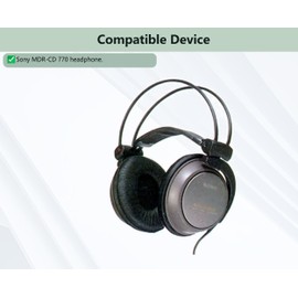 XRHTONG Soft Cloth Replacement Ear Pads Compatible with Sony MDR-CD 770 MDR-CD770 MDR CD770 Headphones Earpads (Soft Fabric/High Density Foam)