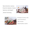 Xshelley round bamboo tent basket with lid, vegetables/fruits, bread, storage