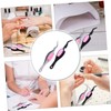 Angoily 4pcs Stainless Steel Craft Tweezers Comfortable Grip for Precision