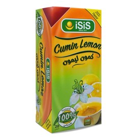 Natural Cumin Lemon Herbal Tea Bag Dried Premium Herb Pure Drink Rich Egyptian Oriental Fresh Arab Herbs Arabic No Additives Non Gmo Kosher Halal (1 Pack = 20 Bags) شاى كمون ليمون حلال