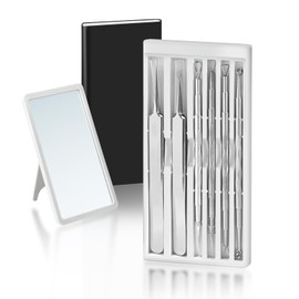 Herramientas para quitar puntos negros y astillas, kit de acné, pinzas profesionales de acero inoxidable, pinzas para quitar puntos negros faciales profesionales