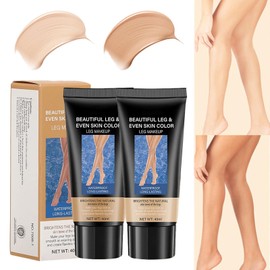 2Pcs Leg Makeup Full Coverage - Body Concealer Waterproof No Transfer - Leg Makeup to Cover Veins - Long Lasting Body Foundation, Concealer Full Coverage (Light & Medium Colors)