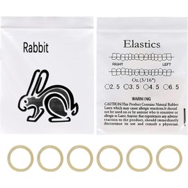 500 pcs Orthodontic Elastic Bands Dental Orthodontic Elastics Latex Rubber Bands (Rabbit 3/16")
