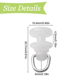 UFURMATE Curtain Track Glider 50Pcs Plastic Ceiling Sliding Curtain Track Hook White Flexible Curtain Rail Roller Carrier Shower Curtain Pulley Window Curtain Tracks Accessories