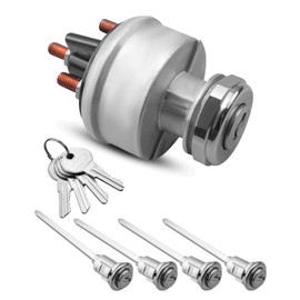 TIKSCIENCE Ignition Switch Assembly Kit Fit for Peterbilt 379 377 359 378 349 385 362 1967-2007 Replace 23-08598 23-09994C268 30GN15 34RC156, Truck Ignition Start Switch with Door Lock Cylinder&Key