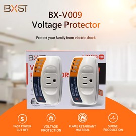 BXST - Protector de voltaje de enchufe para el hogar, protege contra sobretensiones de alto y bajo voltaje, para refrigerador/TV/PC, 120 V, 1800 W (paquete de 2)