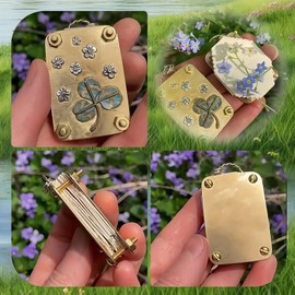 Micro Flower Press,Flower Pressing Kit,Flo/wer Pressing Kit with 10 Special Paper,Pressed Fl/owers for Crafts,Me/tal Flo/wer Maker Press Ki/t for Art and Craft Lovers,Mini/ature Flo/wer Pre/ss Set